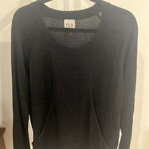 #199 PLANET SWEATER BLACK w/ pockets One Size Fits All